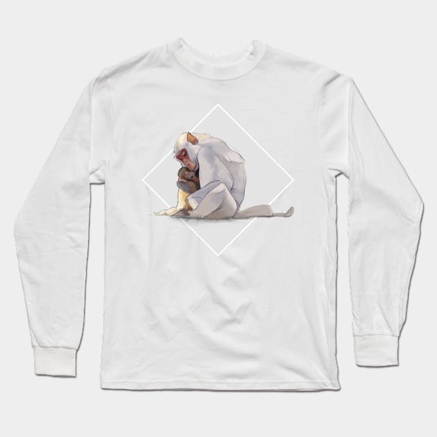 Monkey 08 Long Sleeve T-Shirt by RamonMascaros